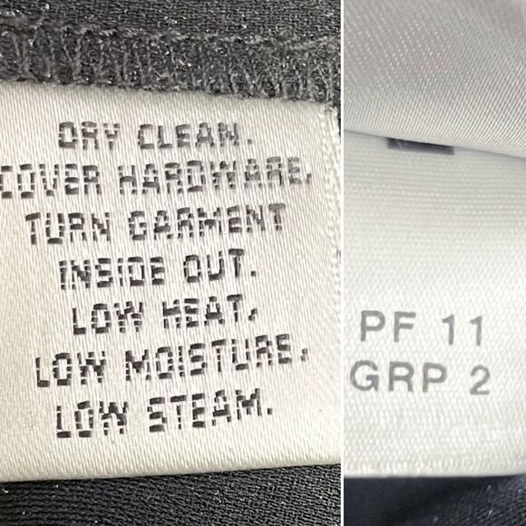 St. John Black Wide Leg Dress Pants Size 2 Nordstrom Gold Buckle Trim USA Made - Picture 10 of 11